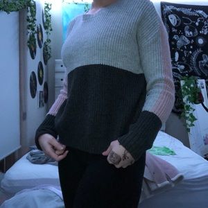 Color-block sweater